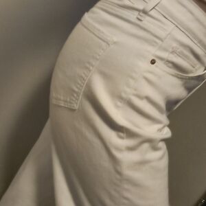 Express White Wide Leg Denim Pants 6R